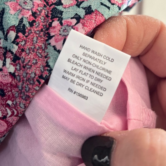 Evereve Sutton Dark Pink Floral Long Sleeve Belted Mini Dress Size Large - Picture 8 of 10